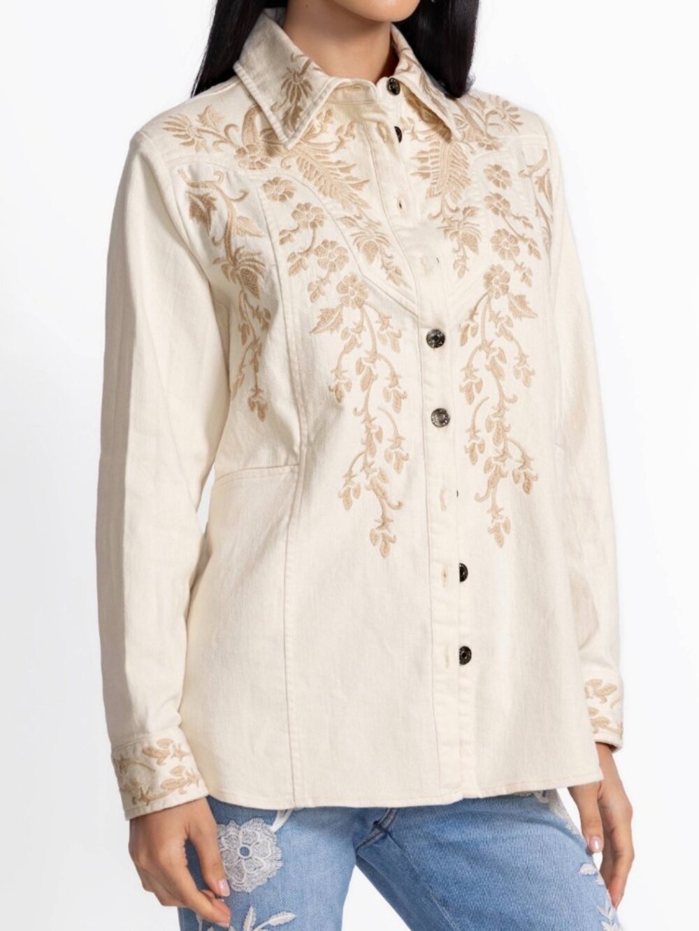 NWT Johnny Was Western Seamed Jacket sz M